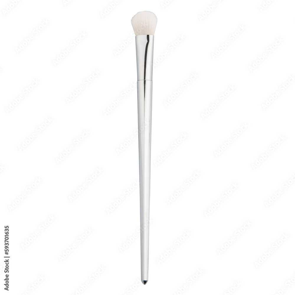 Brush for cosmetics is isolated on a white background. Concept of care of skin Brush for cosmetics is isolated on a white background. Concept of care of skin