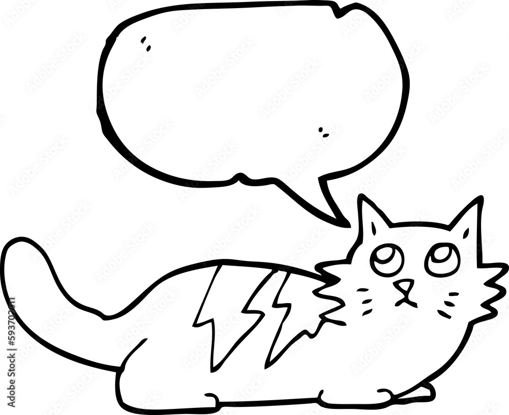 speech bubble cartoon cat speech bubble cartoon cat