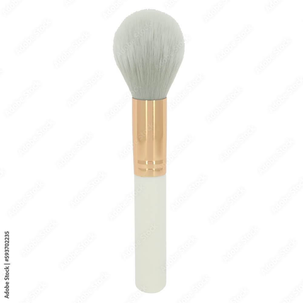 Brush for cosmetics is isolated on a white background. Concept of care of skin Brush for cosmetics is isolated on a white background. Concept of care of skin