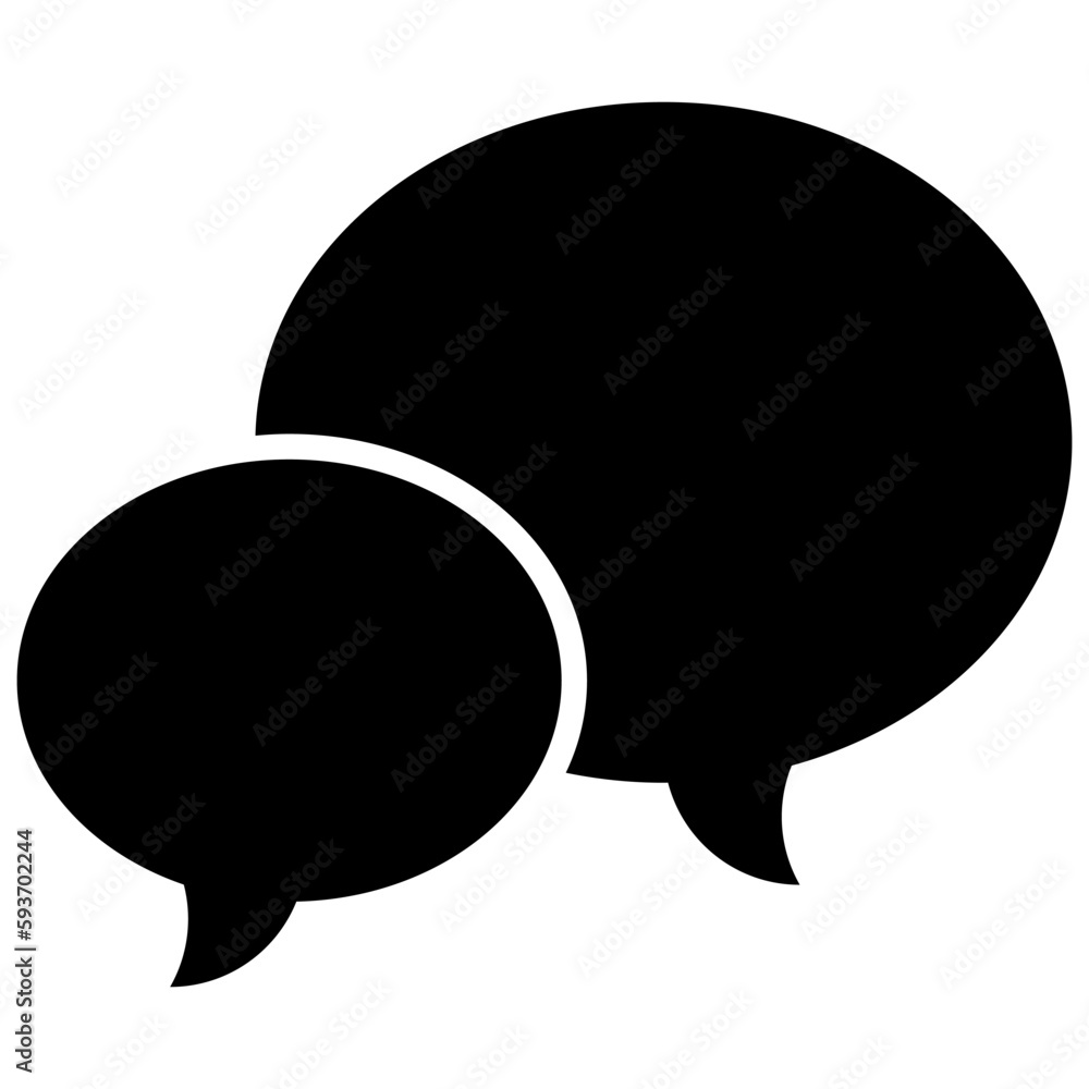 Speech balloons icon, solid style vector illustration Speech balloons icon, solid style vector illustration