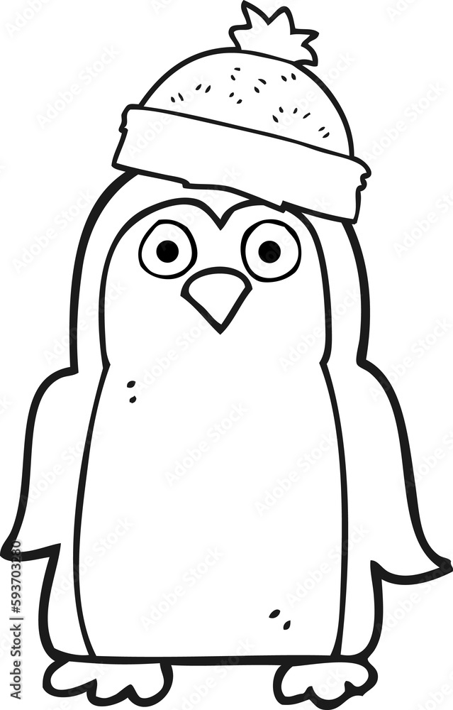 black and white cartoon penguin black and white cartoon penguin