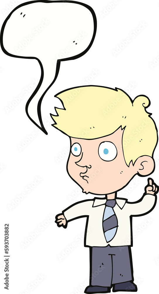 cartoon boy asking question with speech bubble cartoon boy asking question with speech bubble