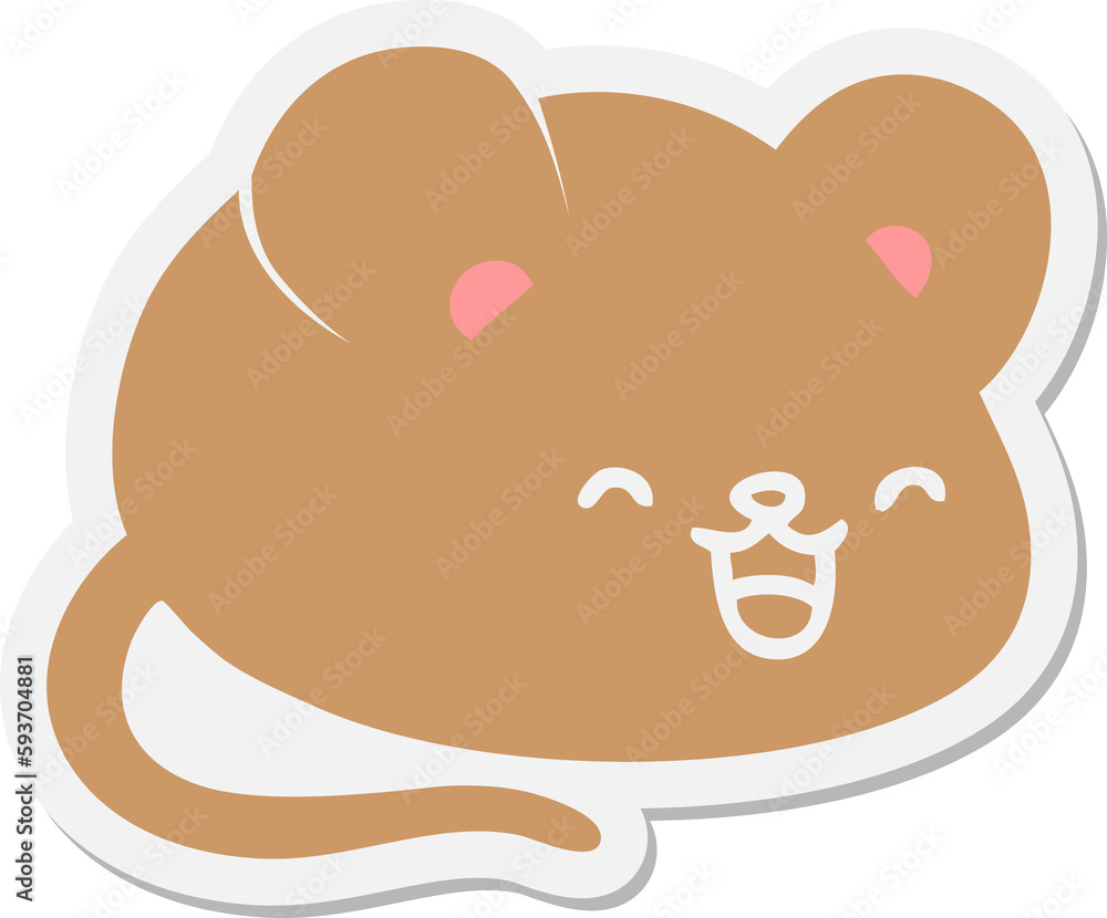Obraz premium cute cartoon mouse sticker