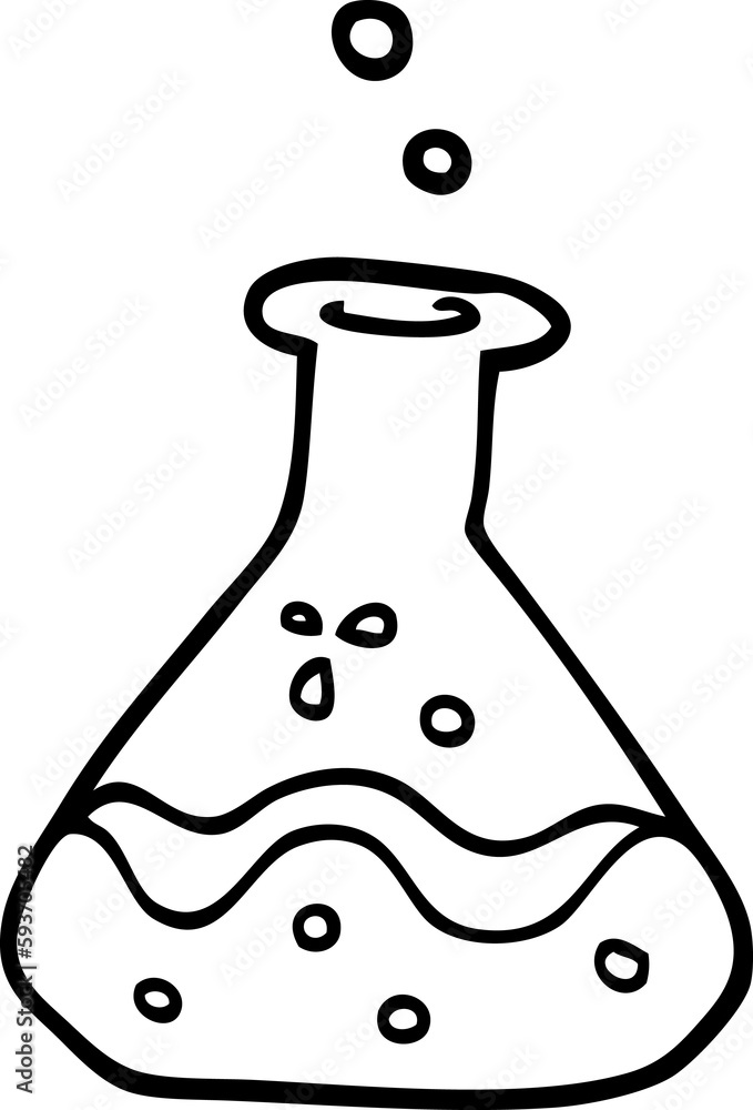 line drawing cartoon science experiment line drawing cartoon science experiment