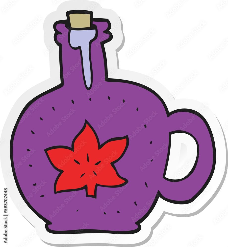 sticker of a cartoon maple syrup