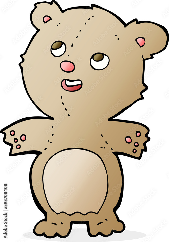 cartoon happy little teddy bear cartoon happy little teddy bear