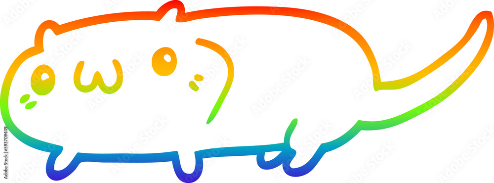 rainbow gradient line drawing cartoon cat rainbow gradient line drawing cartoon cat