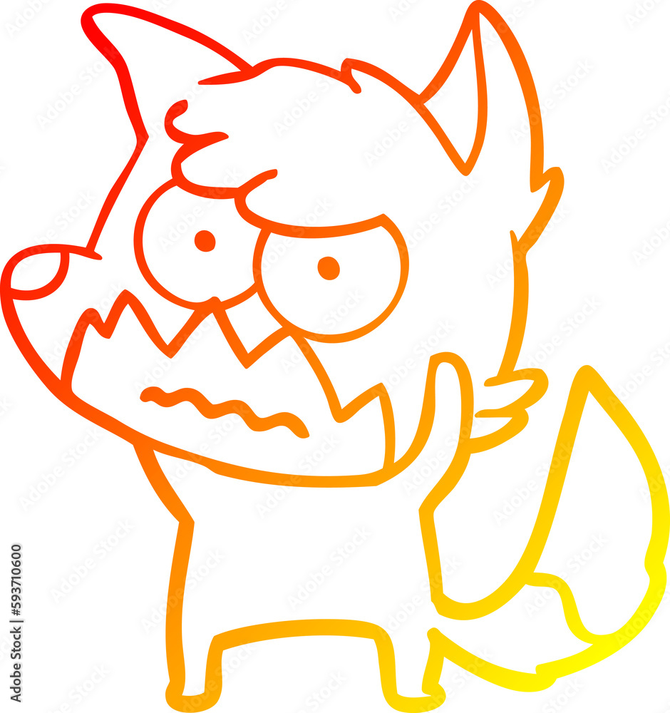 warm gradient line drawing cartoon annoyed fox warm gradient line drawing cartoon annoyed fox