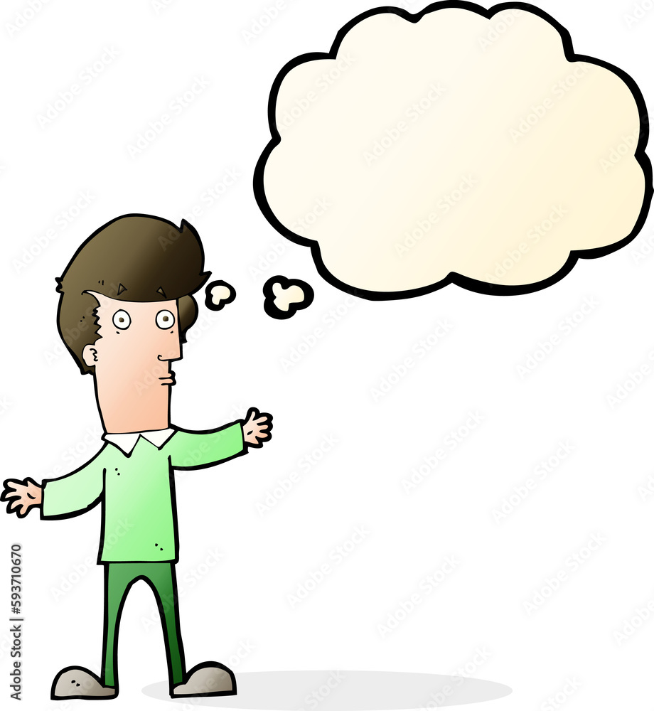 cartoon startled man with thought bubble cartoon startled man with thought bubble