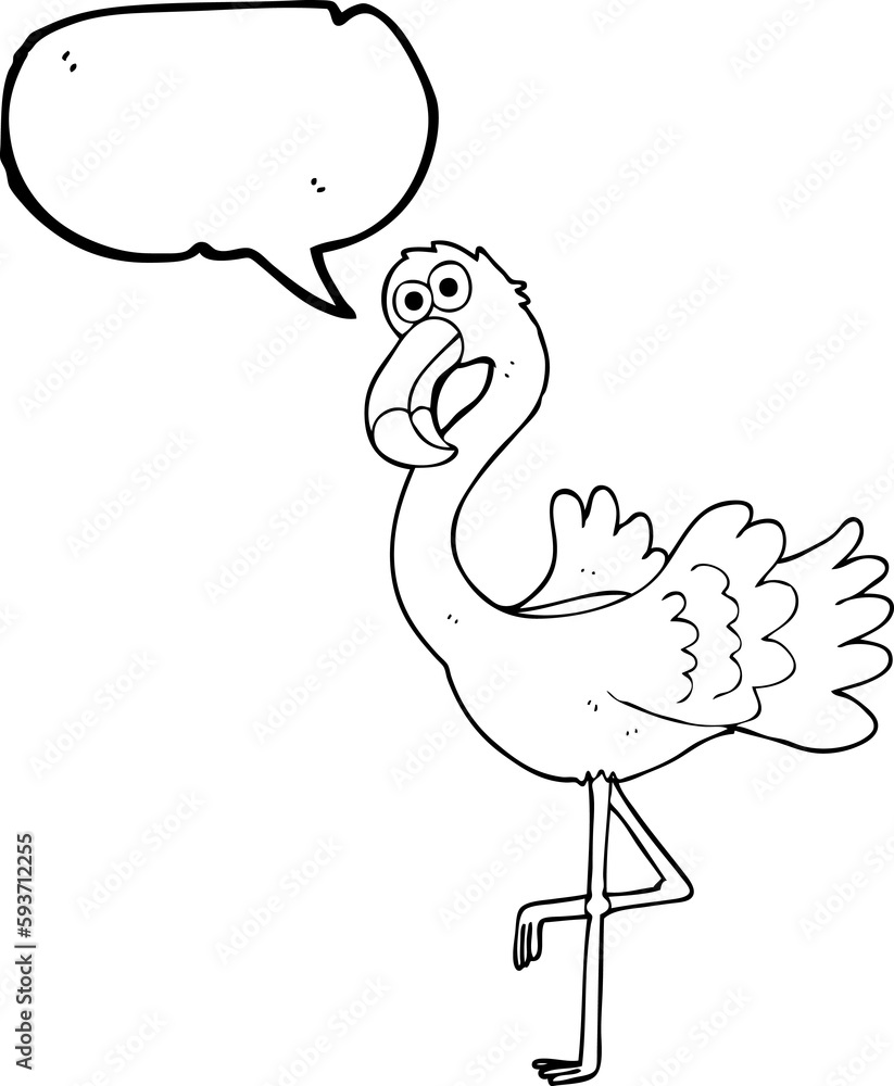 speech bubble cartoon flamingo speech bubble cartoon flamingo