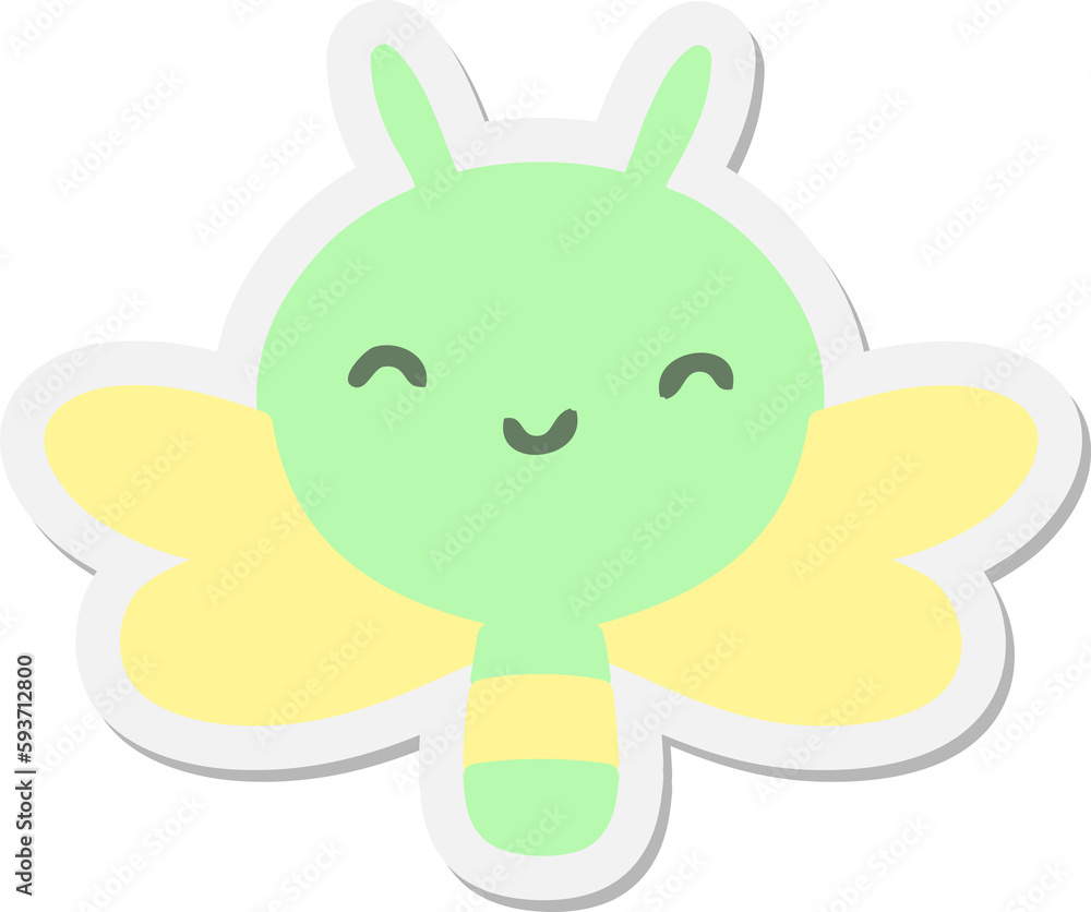 cute cartoon bug sticker