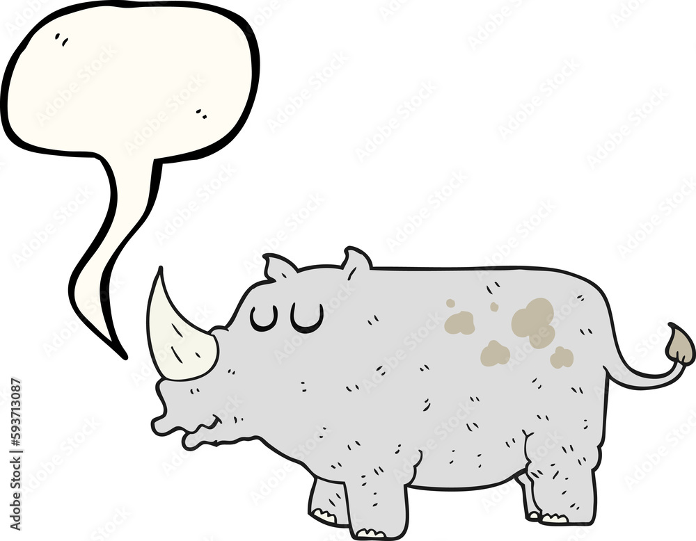 speech bubble cartoon rhino speech bubble cartoon rhino
