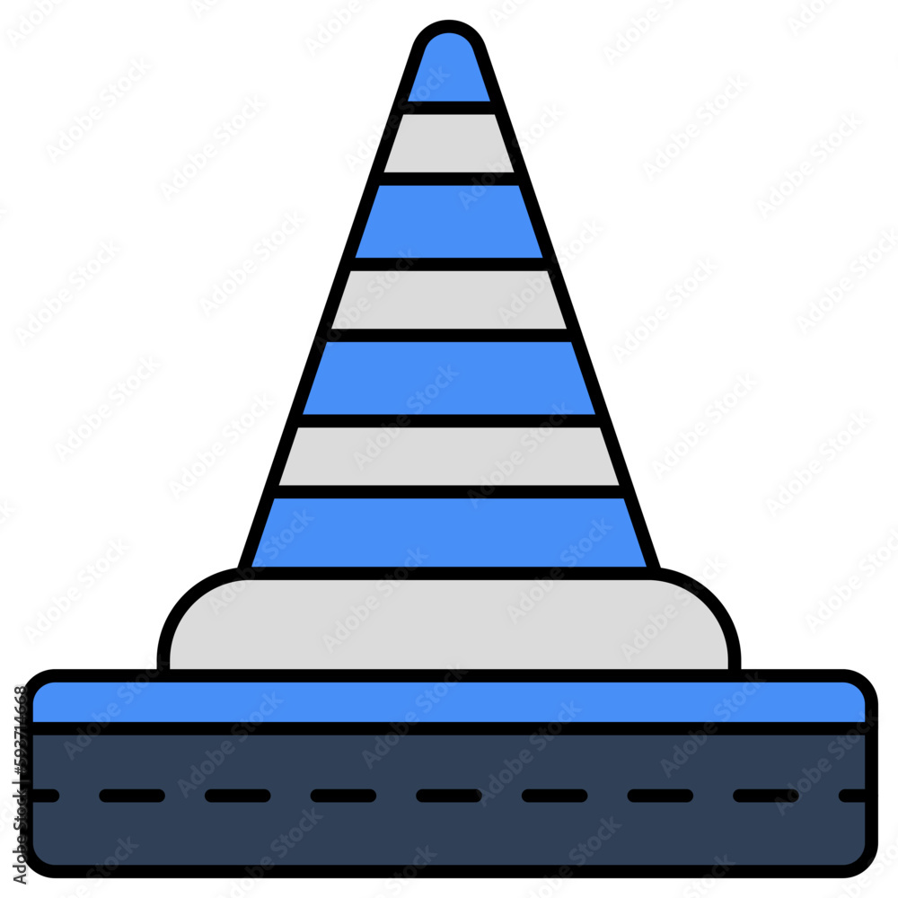 Trendy vector design of construction cone Trendy vector design of construction cone