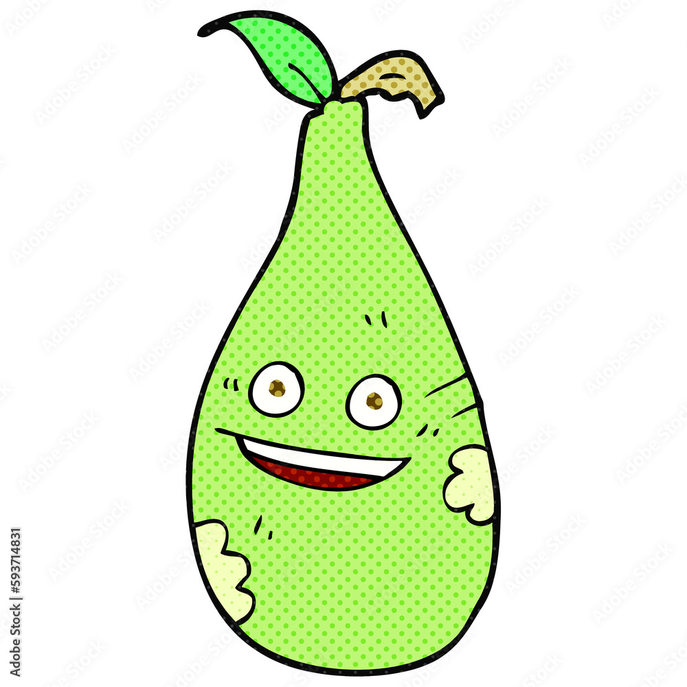 comic book style cartoon pear comic book style cartoon pear