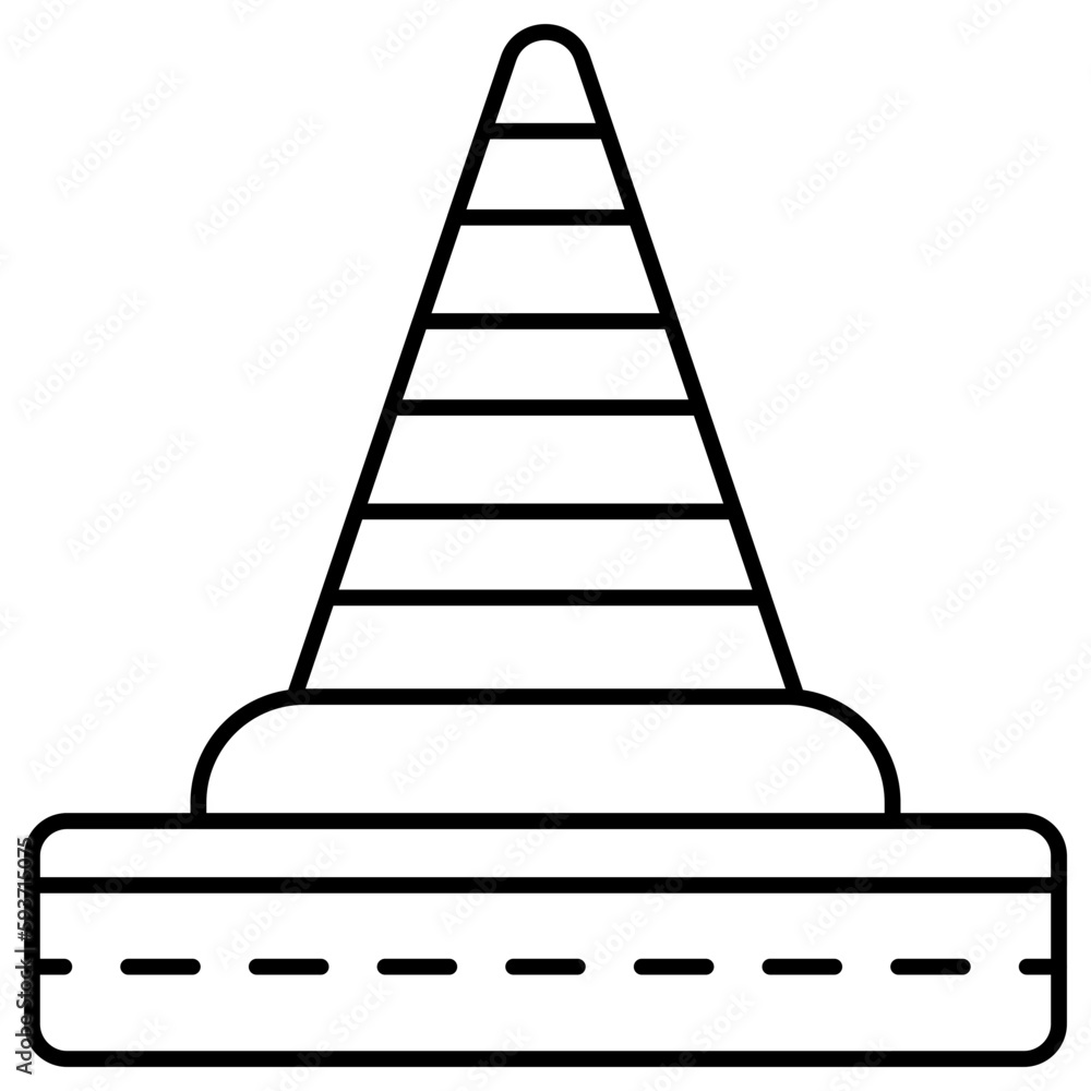 Trendy vector design of construction cone Trendy vector design of construction cone