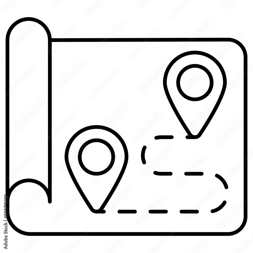 Perfect design icon of route Perfect design icon of route