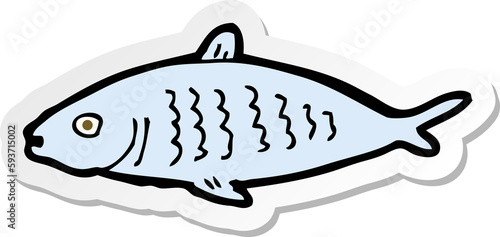 sticker of a cartoon fish