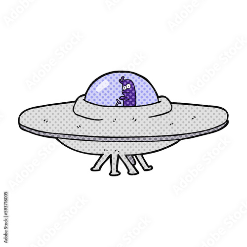 cartoon flying saucer