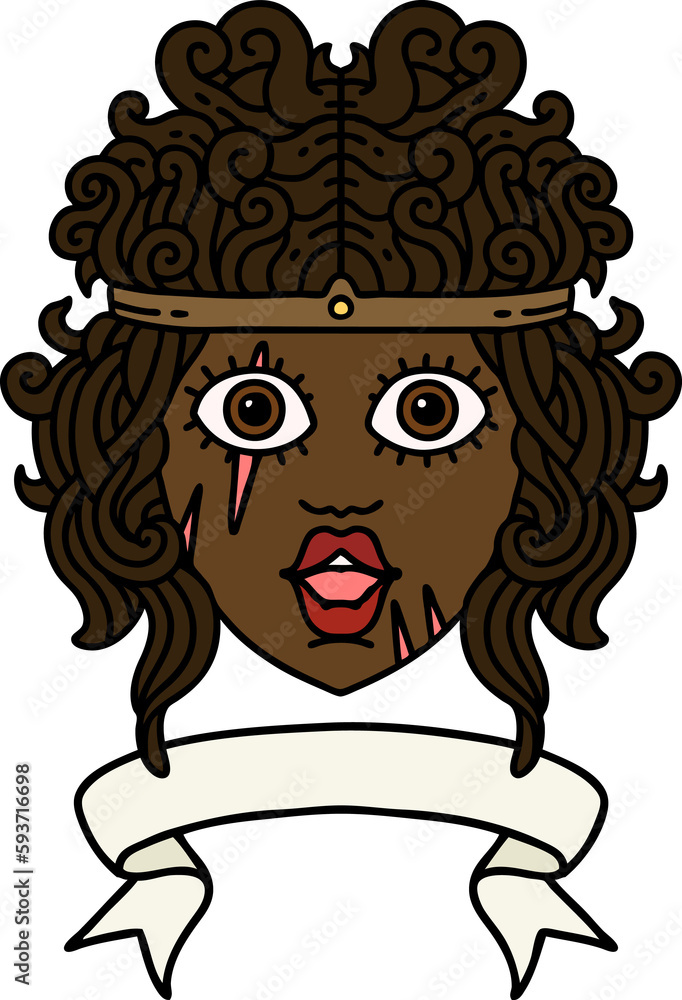 human barbarian character with banner illustration human barbarian character with banner illustration