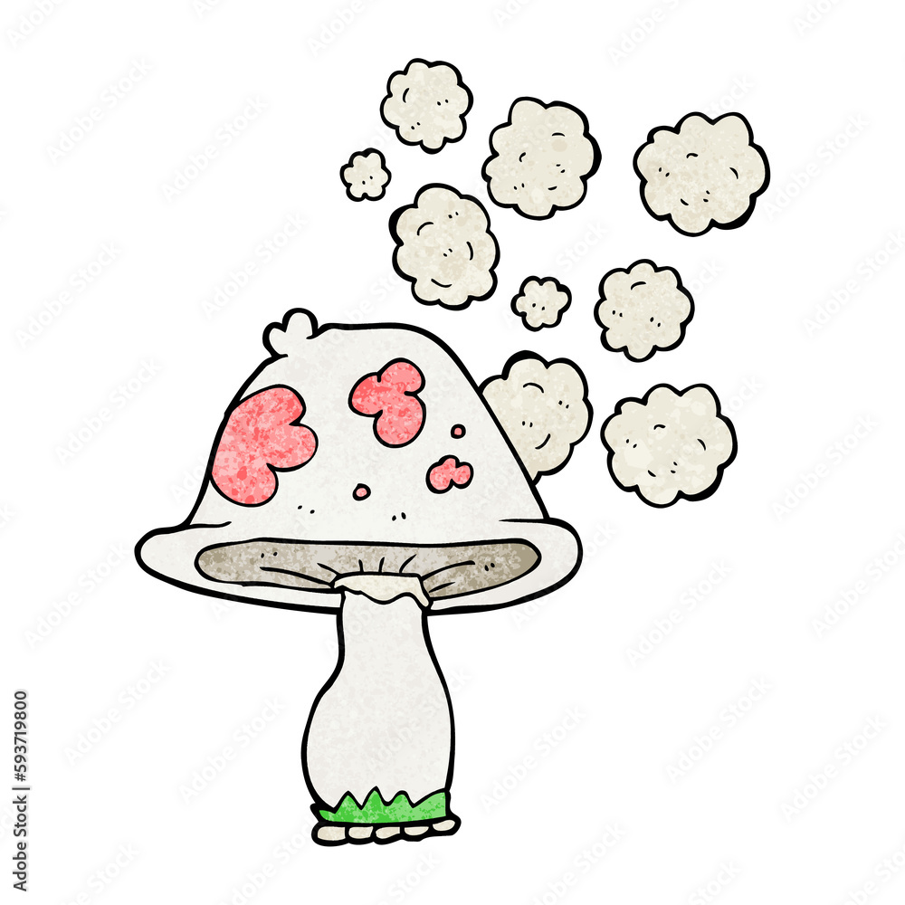 textured cartoon mushroom textured cartoon mushroom