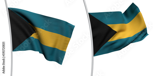 Bahamas Two Model ALPHA BACKROUND Flag