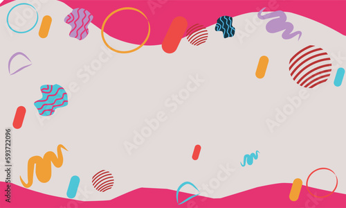 Abstract fun color pattern cartoon texture for doodle geometric background.