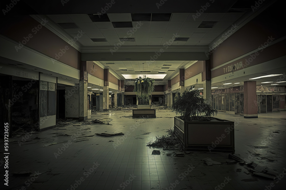 abandoned shopping mall, apocalypse 