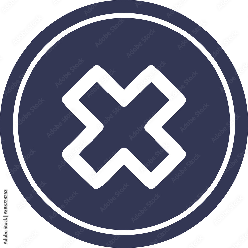 Fototapeta premium multiplication sign circular icon