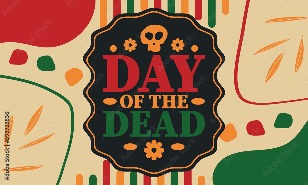 Day of the Dead in November. A holiday dedicated to the memory of the dead. Celebrate annual in Mexico and other Latin American countries. Mexican and Hispanic tradition pattern and texture with skull Day of the Dead in November. A holiday dedicated to the memory of the dead. Celebrate annual in Mexico and other Latin American countries. Mexican and Hispanic tradition pattern and texture with skull