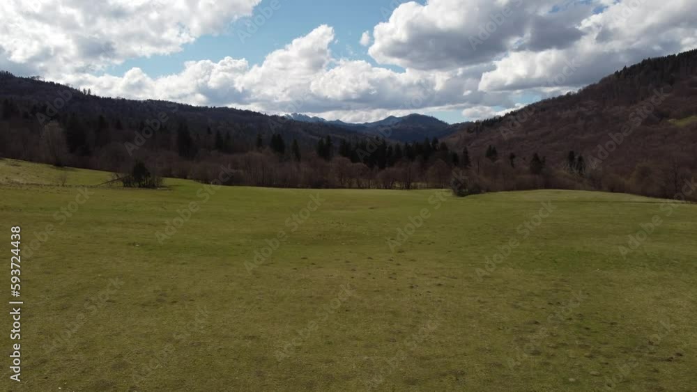 panorama of the mountains and fields panorama of the mountains and fields