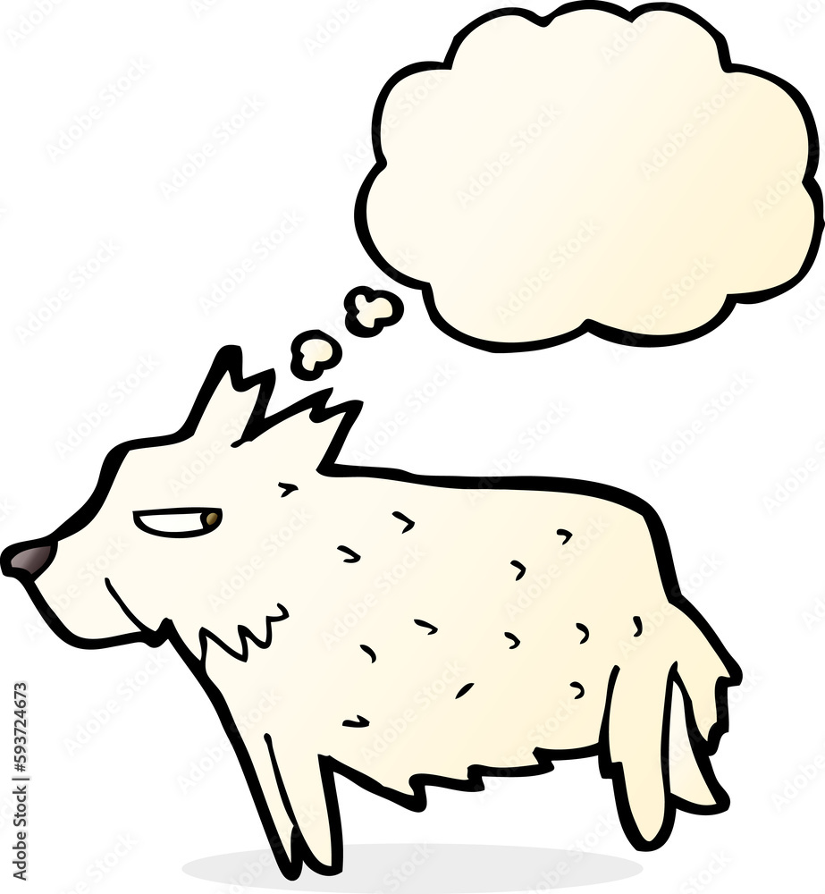 cartoon terrier with thought bubble cartoon terrier with thought bubble