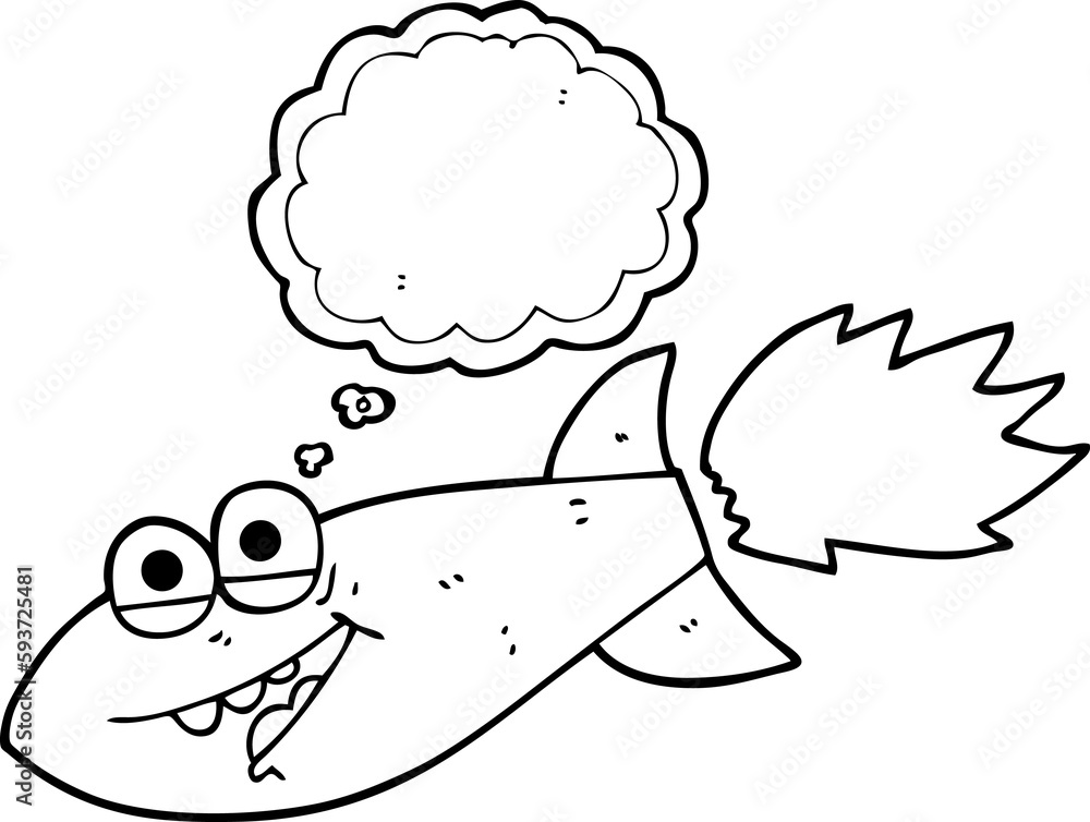 Fototapeta premium thought bubble cartoon missile