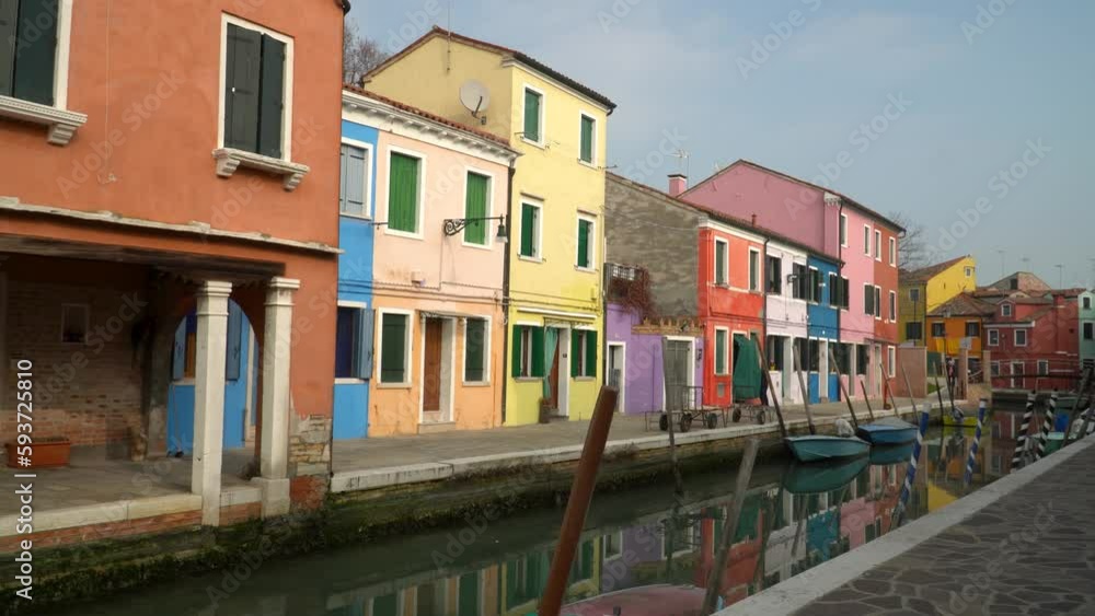 The famous Colorful houses in Burano, Venice, Italy