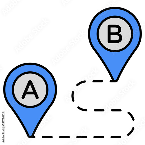 Unique design icon of ab location 