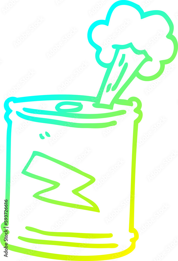cold gradient line drawing cartoon fizzy drinks can cold gradient line drawing cartoon fizzy drinks can