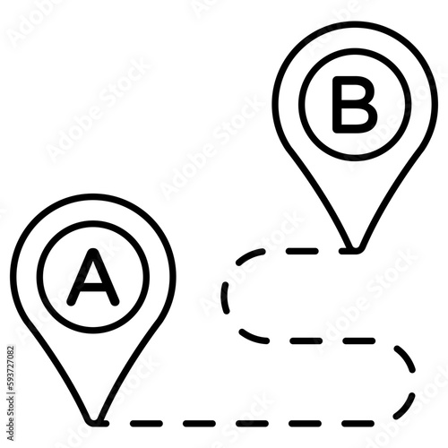 Unique design icon of ab location 