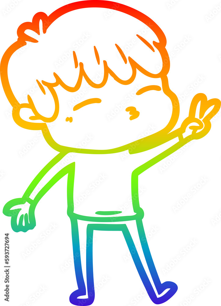 rainbow gradient line drawing cartoon frustrated man rainbow gradient line drawing cartoon frustrated man