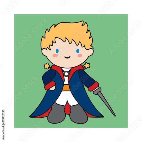 The kawaii little prince. isolated character