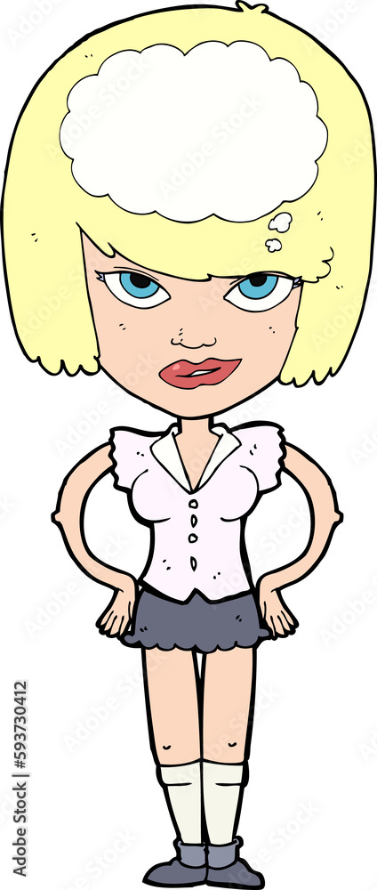 cartoon woman thinking cartoon woman thinking