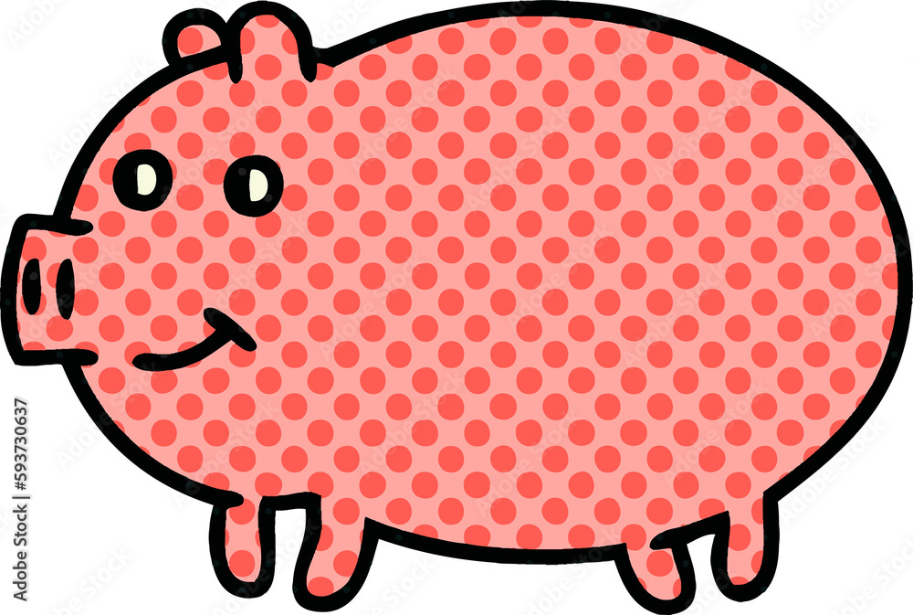comic book style cartoon pig comic book style cartoon pig