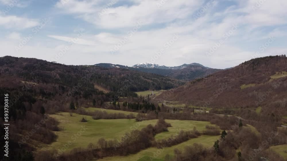 panorama of the mountains in spring time/smooth and fresh view panorama of the mountains in spring time/smooth and fresh view