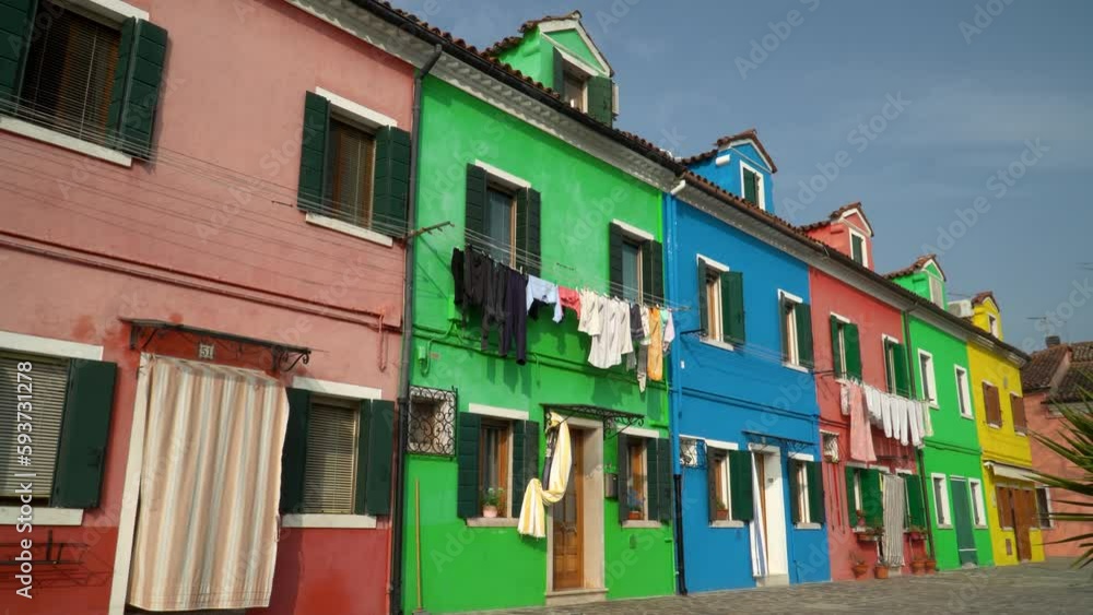 The famous Colorful houses in Burano, Venice, Italy The famous Colorful houses in Burano, Venice, Italy