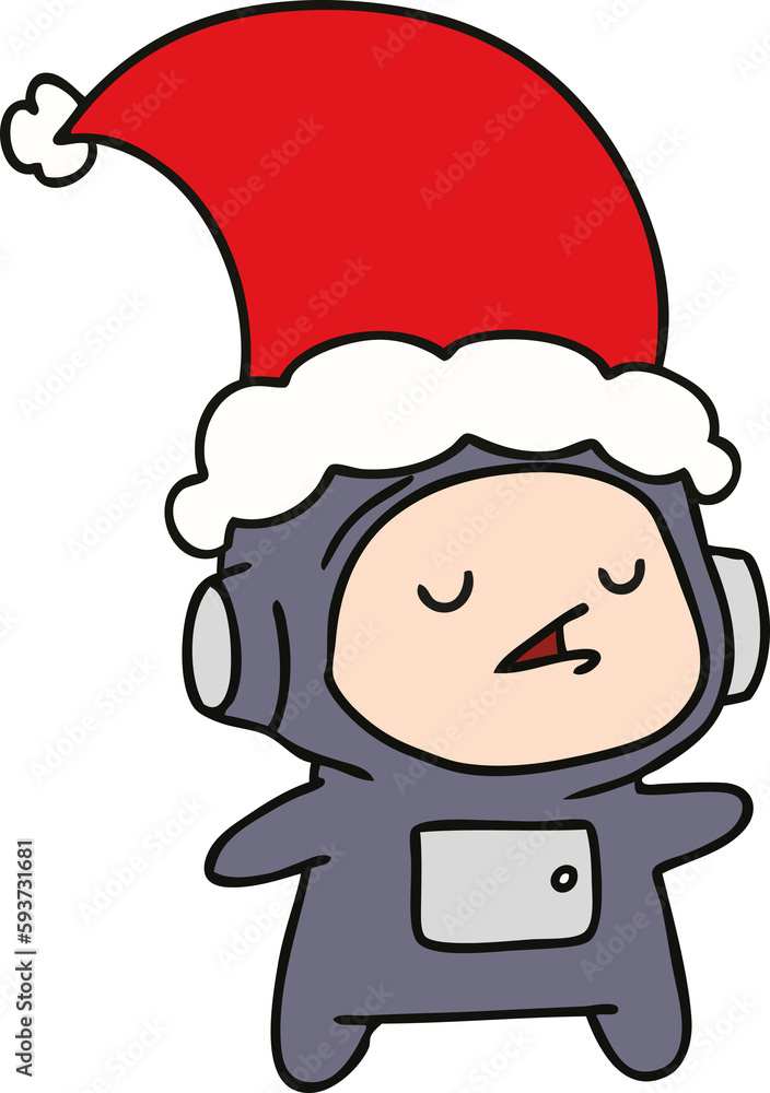christmas cartoon of kawaii astronaut christmas cartoon of kawaii astronaut