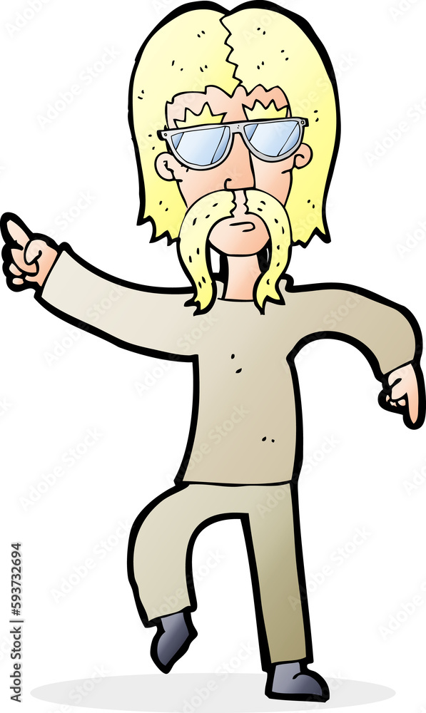 cartoon hippie man wearing glasses cartoon hippie man wearing glasses