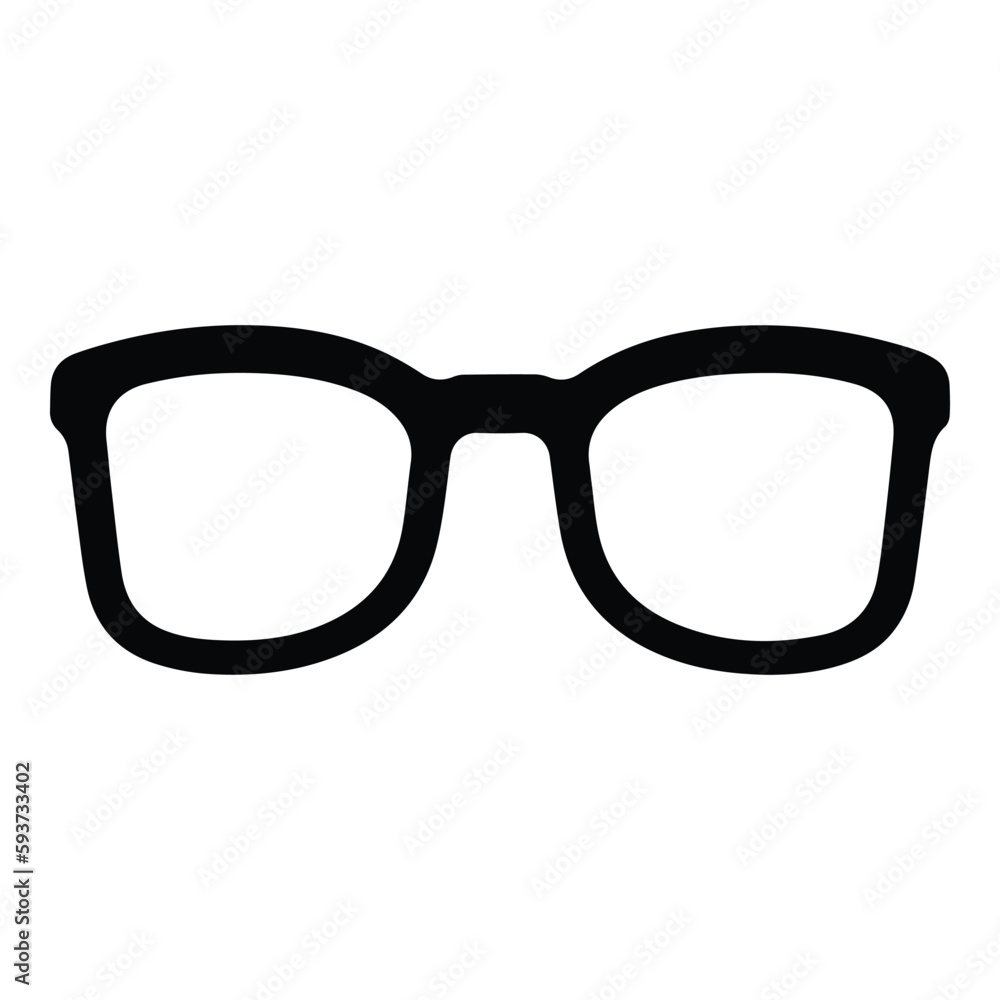 Fototapeta premium Glasses Flat Icon Isolated On White Background