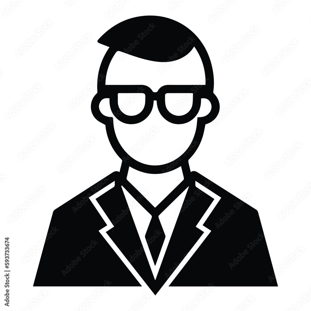 Businessman Flat Icon Isolated On White Background Businessman Flat Icon Isolated On White Background