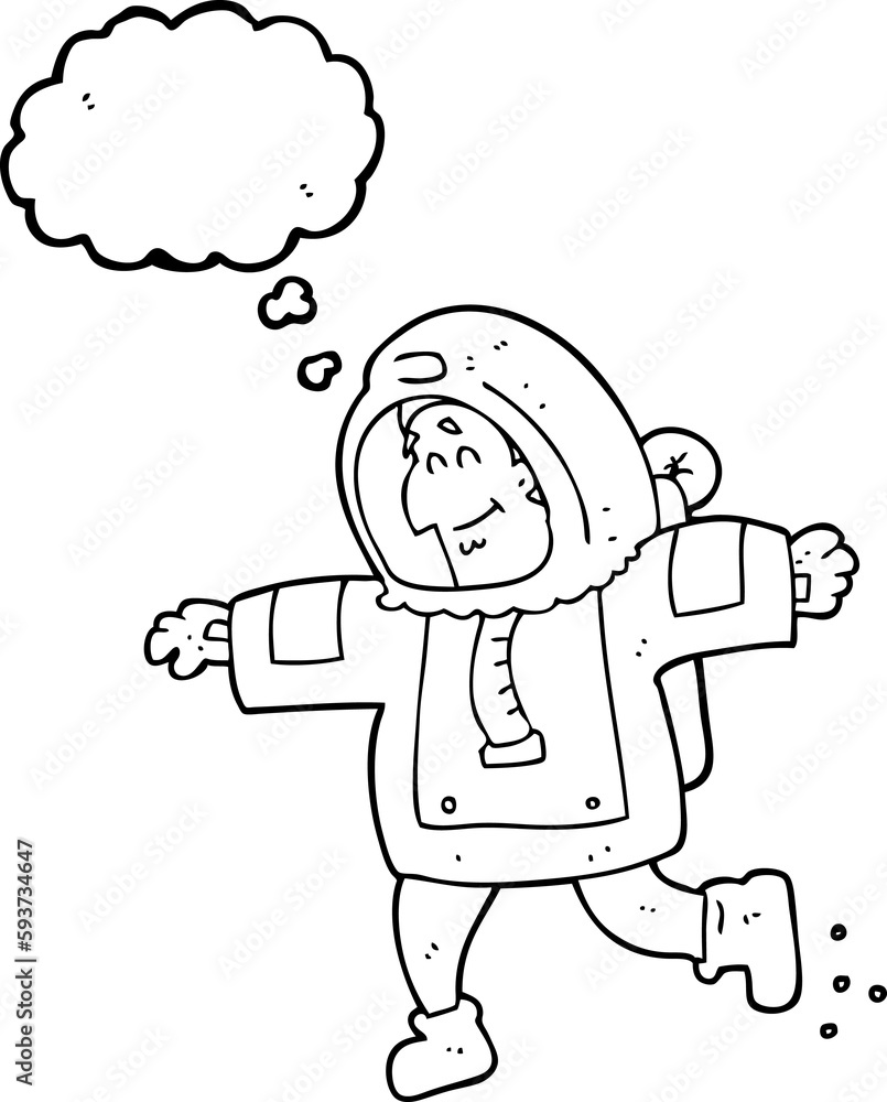 thought bubble cartoon astronaut