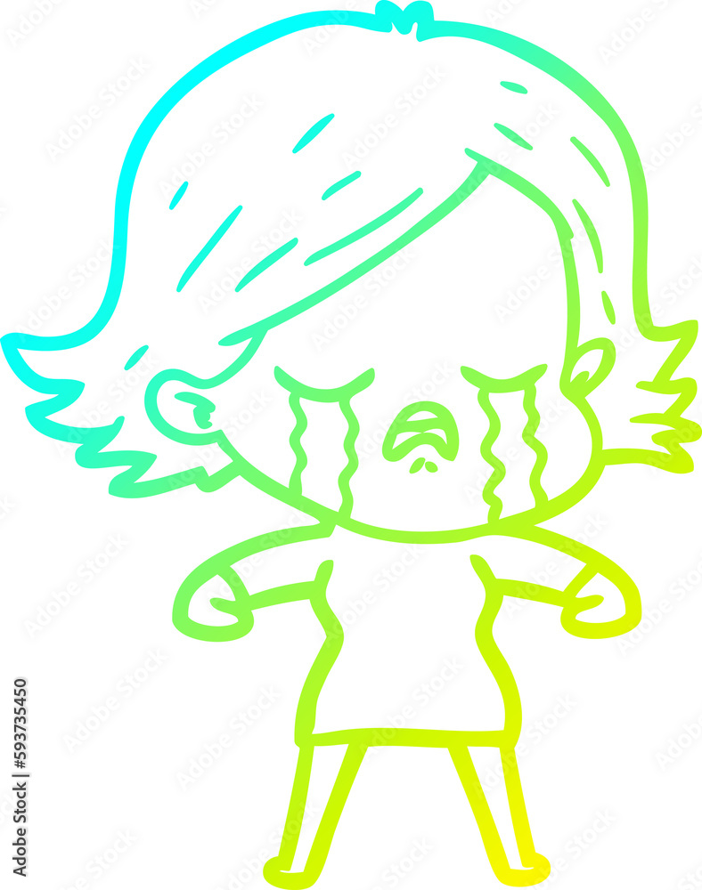 cold gradient line drawing cartoon girl crying cold gradient line drawing cartoon girl crying