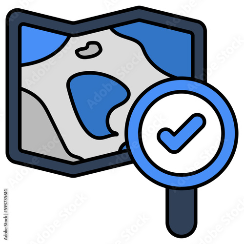 An icon design of search map 