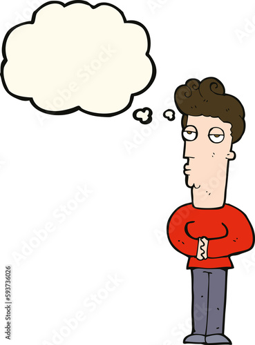 Wallpaper Mural cartoon arrogant man with thought bubble Torontodigital.ca